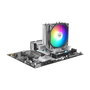 Thermaltake UX400 ARGB Air Cooler CPU Cooler - Refrigerador de Aire 120mm, PWM, 4 Tubos de Calor, TDP 240W, RGB Multi-Color, Negro, LGA/AM4/AM5
