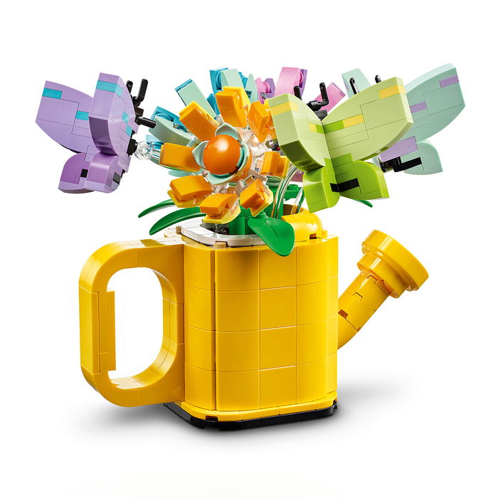 LEGO 31149 Creator 3 en 1 Flores en Regadera - Set de Construcción con Flores, Mariposas y Opción de Transformar en Bota o Pájaros para Niños +8 Años