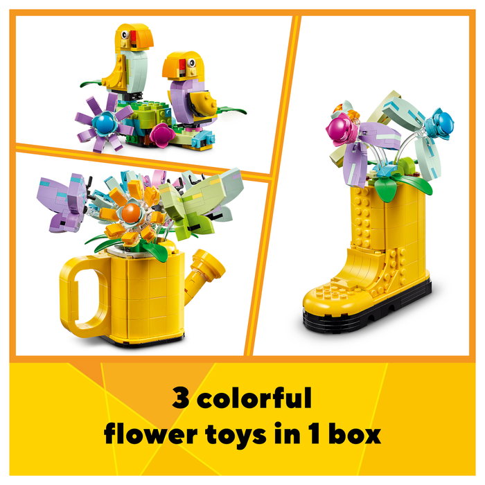 LEGO Creator 3 en 1 Flores en Regadera 31149, 420 piezas