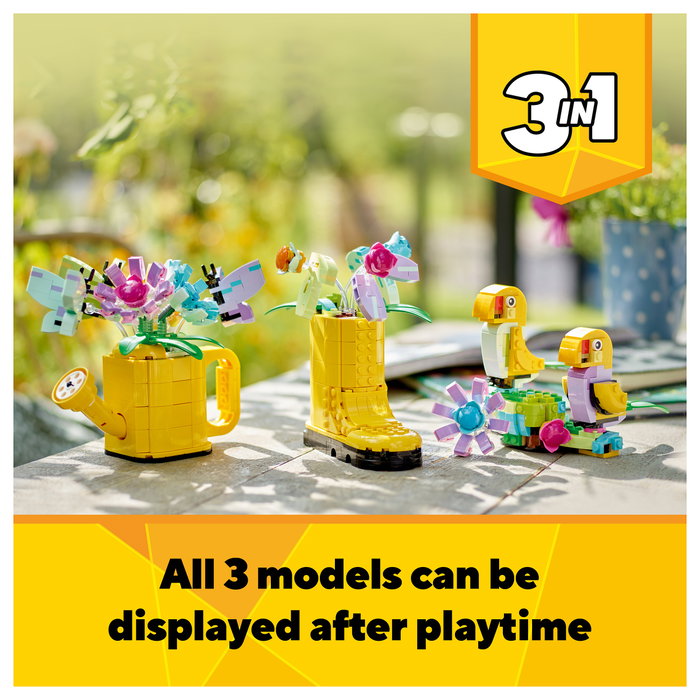 LEGO Creator 3 en 1 Flores en Regadera 31149, 420 piezas