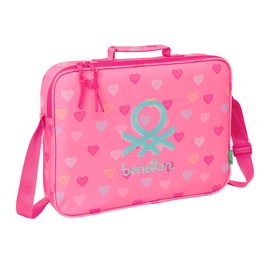 Mochila Escolar Benetton Heart Rosa 38 x 28 x 6 cm