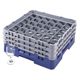 CAMBRO Cesta de lavado 36 comp. 3 alturas Azul marino