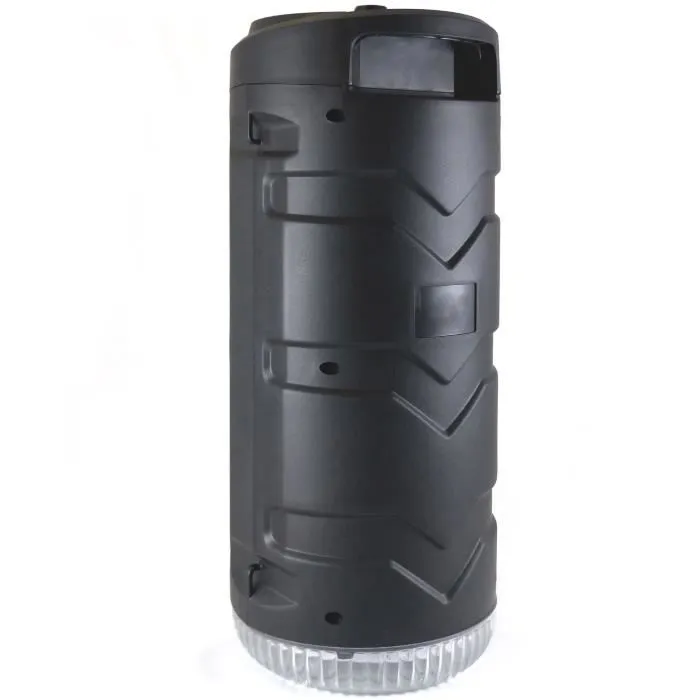 Inovalley KA03-N Altavoz Bluetooth 5.0 400W con Luces LED, Función Karaoke, Radio FM, Entrada Micrófono y USB, TWS