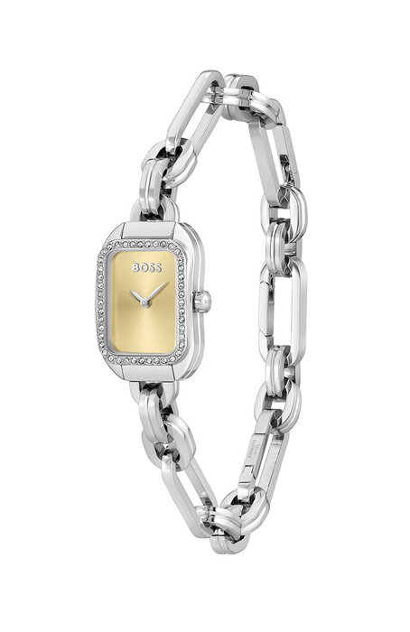 Hugo Boss 1502656 Reloj Analógico Gris con Esfera Dorada