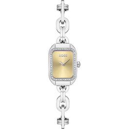 Hugo Boss 1502656 Reloj Analógico Gris con Esfera Dorada