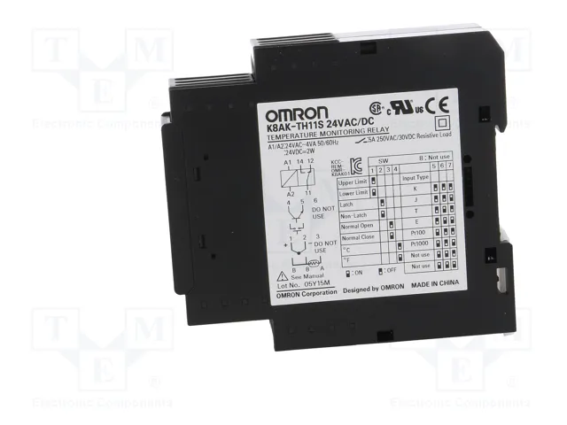 OMRON Relé de monitorización de temperatura K8AK-TH11S 24VAC/DC SPDT