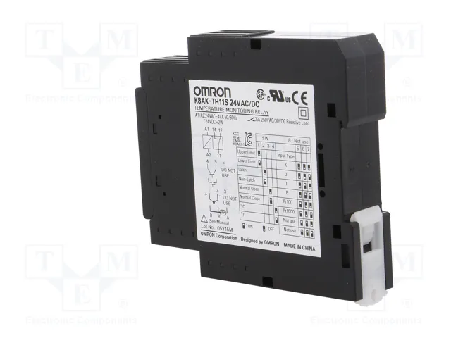 OMRON Relé de monitorización de temperatura K8AK-TH11S 24VAC/DC SPDT