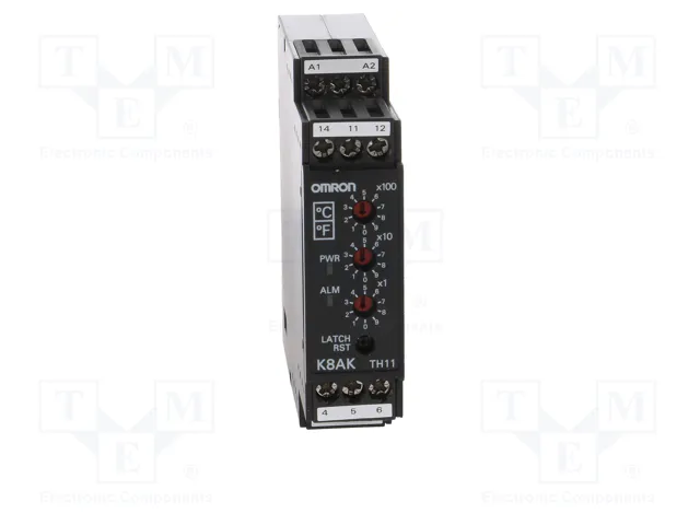 OMRON Relé de monitorización de temperatura K8AK-TH11S 24VAC/DC SPDT