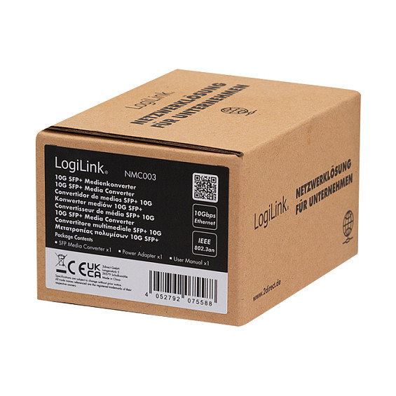 LogiLink Convertidor de medios 10 Gigabit RJ45 a 10G SFP+