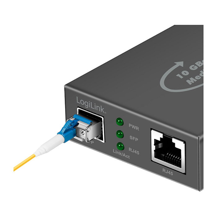 LogiLink Convertidor de medios 10 Gigabit RJ45 a 10G SFP+
