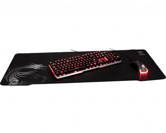MSI Agility GD70 Alfombrilla de Ratón Gaming Tela 900x400mm Negro con Bordes Rematados y Contra Enrollamiento