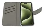 Celly WALLY1078 Funda Cartera con Cierre Magnético para Apple iPhone 16 (15.5 cm / 6.1"), Imitación Piel Negro - Resistente a Golpes y Rayones con Soporte y Bolsillo para Tarjetas