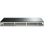 D-Link Switch D 48 Puertos Gigabit Gestionable Nivel 3 con 4 Puertos SFP+ 10G, Conmutación 176 Gbps, Rack 1U, Negro