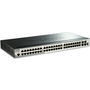 D-Link Switch D 48 Puertos Gigabit Gestionable Nivel 3 con 4 Puertos SFP+ 10G, Conmutación 176 Gbps, Rack 1U, Negro