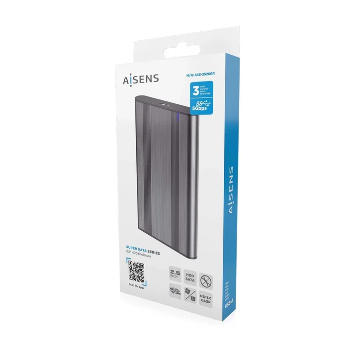 Aisens Caja Externa 2.5 pulg. SATA a USB 3.1 Gen1, Gris Aisens Caja Externa 2.5 pulg. SATA a USB 3.1 Gen1, Gris