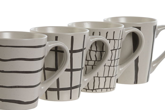 DKD Home Decor Taza Moderna Beige Gris Gres 360ml Apto Microondas Lavavajillas 9 x 10.6 x 12.5 cm (12 Unidades) DKD Home Decor Taza Moderna Beige Gris Gres 360ml Apto Microondas Lavavajillas 9 x 10.6 x 12.5 cm (12 Unidades)