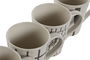 DKD Home Decor Taza Moderna Beige Gris Gres 360ml Apto Microondas Lavavajillas 9 x 10.6 x 12.5 cm (12 Unidades)