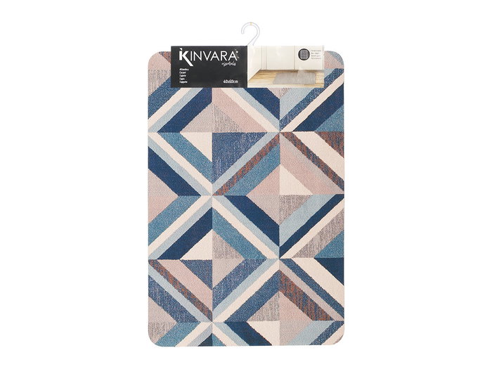Kinvara Alfombra Cocina Triangulos Azul 40 x 60 cm (Set de 24)