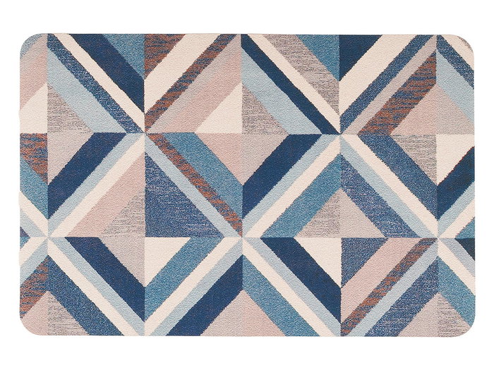 Kinvara Alfombra Cocina Triangulos Azul 40 x 60 cm (Set de 24)