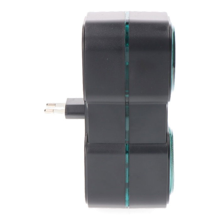 EDM - Lámpara Atrapamoscas y Mosquitos LED con Ventilador, Radio 50 m², Dimensiones 8x10.5x18.2 cm, Color Negro, 220-240V