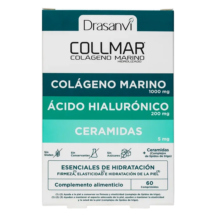 DRASANVI Collmar Esenciales - Complejo de Colágeno, 60 Comprimidos para Hidratación Articular Sin Azúcar DRASANVI Collmar Esenciales - Complejo de Colágeno, 60 Comprimidos para Hidratación Articular Sin Azúcar