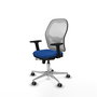 PIQUERAS Y CRESPO Silla de oficina Jorquera con mecanismo Sincro/Traslack Azul y Blanco