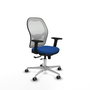 PIQUERAS Y CRESPO Silla de oficina Jorquera con mecanismo Sincro/Traslack Azul y Blanco