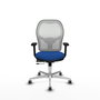 PIQUERAS Y CRESPO Silla de oficina Jorquera con mecanismo Sincro/Traslack Azul y Blanco