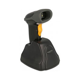 DeLOCK Barcode Scanner Escáner de Código de Barras 1D y 2D 2.4 GHz Portátil con Estación de Carga - Multilingüe, CMOS, QR Code, USB, 200 Lecturas/s