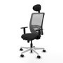 PIQUERAS Y CRESPO Silla de oficina Zulema con mecanismo Sincro/Traslack, Negro y Gris