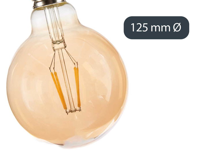 Giftdecor Bombilla LED Vintage 12.5 cm Transparente Cristal Metal 220-240V 4W E27-E26 Luz Cálida (Set de 12) Giftdecor Bombilla LED Vintage 12.5 cm Transparente Cristal Metal 220-240V 4W E27-E26 Luz Cálida (Set de 12)