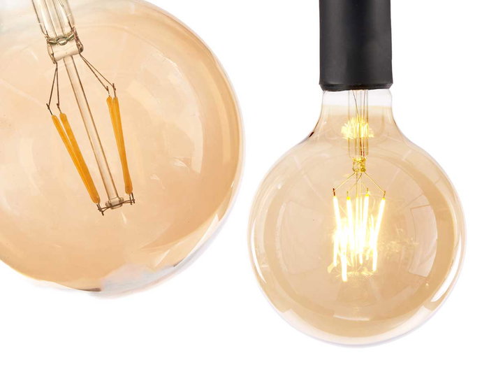 Giftdecor Bombilla LED Vintage 12.5 cm Transparente Cristal Metal 220-240V 4W E27-E26 Luz Cálida (Set de 12) Giftdecor Bombilla LED Vintage 12.5 cm Transparente Cristal Metal 220-240V 4W E27-E26 Luz Cálida (Set de 12)