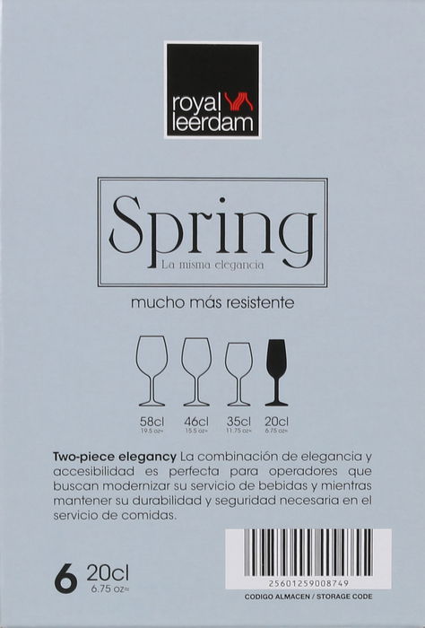 Royal Leerdam Copa Champagne Flauta 20 cl (6 Unidades)