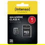 Intenso 3403450 Tarjeta MicroSDHC de 4GB con Adaptador SD, Velocidad 21MB/s Clase 4