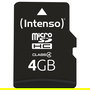 Intenso 3403450 Tarjeta MicroSDHC de 4GB con Adaptador SD, Velocidad 21MB/s Clase 4