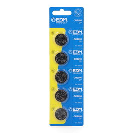 Edm Pila Botón Litio CR2016 3V Ø20x1.6mm Blister 5 uds