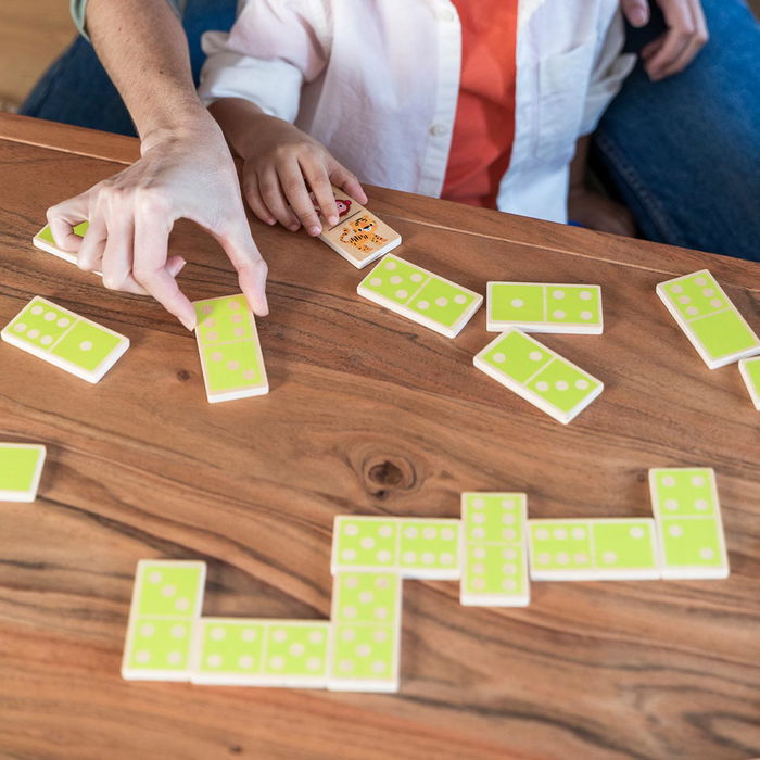 Goula Dominó Jumbo Madera Selva 28 Piezas Juego Didáctico