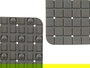 Berilo Alfombra Baño Antideslizante Cuadros Gris Peq 6 cm x 50 cm x 6 cm PVC (Set de 6)