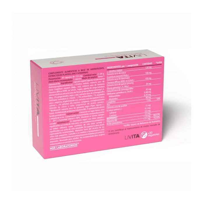 Potenciador del Orgasmo MSR LABORATORIOS LIVITA Potenciador del Orgasmo MSR LABORATORIOS LIVITA