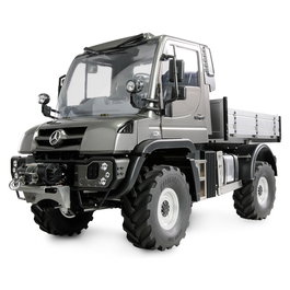 AMEWI Mercedes-Benz Unimog Geräteträger 4WD 1:10 ARTR Anthracita - Camión Off-Road Eléctrico, ESC, 2.4 GHz, Para +14 Años