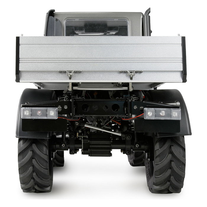 AMEWI Mercedes-Benz Unimog Geräteträger 4WD 1:10 ARTR Anthracita - Camión Off-Road Eléctrico, ESC, 2.4 GHz, Para +14 Años