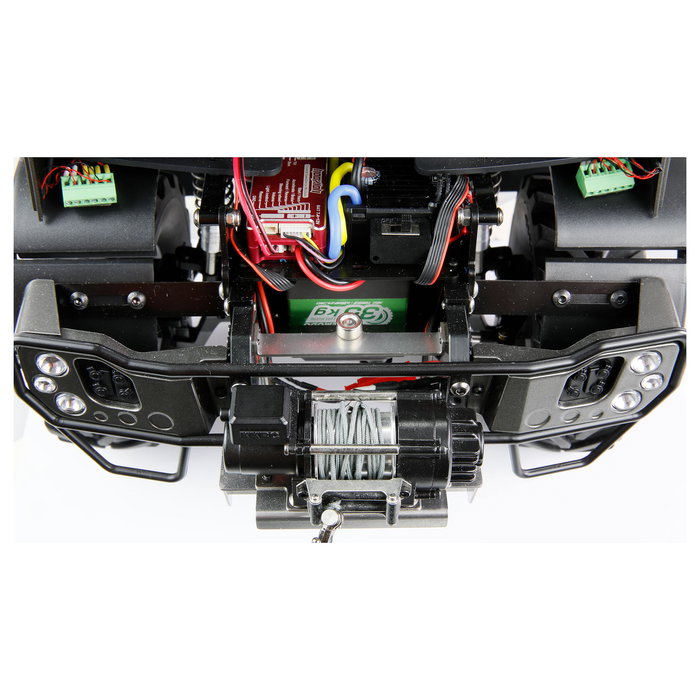 AMEWI Mercedes-Benz Unimog Geräteträger 4WD 1:10 ARTR Anthracita - Camión Off-Road Eléctrico, ESC, 2.4 GHz, Para +14 Años