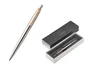 Parker Bolígrafo Jotter Acero Inoxidable con Detalles Dorados y Tinta Azul