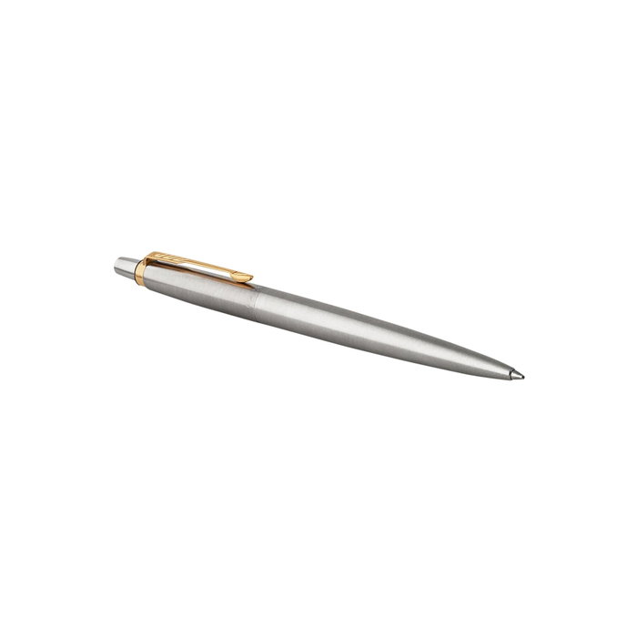 Parker Bolígrafo Jotter Acero Inoxidable con Detalles Dorados y Tinta Azul