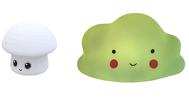 DKD Home Decor Quitamiedo infantil Baby Decoración Luminosa LED PVC Blanco 12 x 12 x 12 cm (6 Unidades)