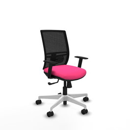 PIQUERAS Y CRESPO Silla de oficina Yunquera Rosa con mecanismo Sincro