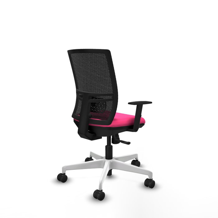 PIQUERAS Y CRESPO Silla de oficina Yunquera Rosa con mecanismo Sincro