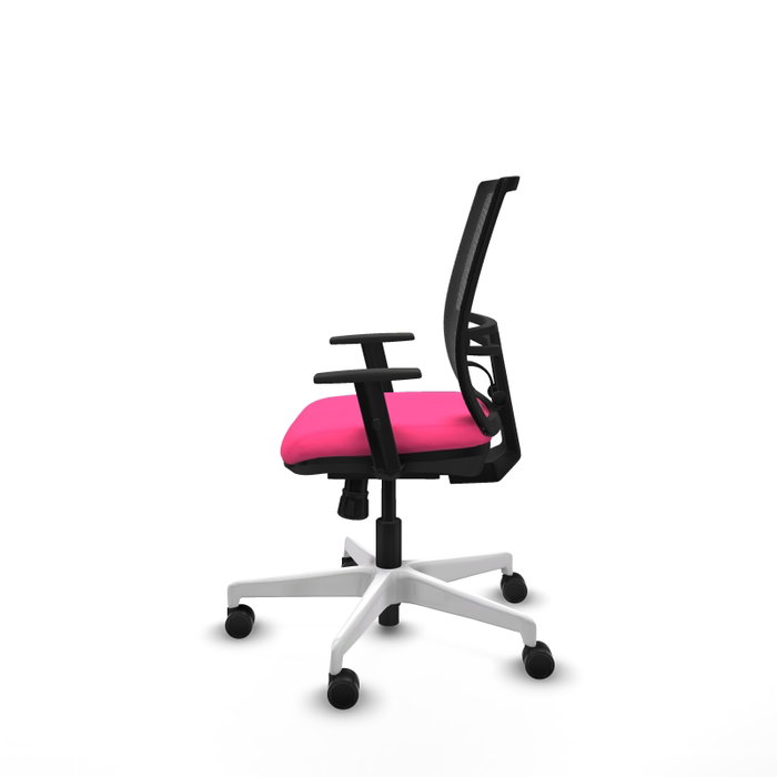 PIQUERAS Y CRESPO Silla de oficina Yunquera Rosa con mecanismo Sincro