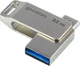 Goodram ODA3 Pendrive USB 3.2 Gen 1, 32 GB, Tipo-A y Tipo-C, Hasta 60 MB/s, Metal Plata
