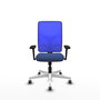 PIQUERAS Y CRESPO Silla de oficina Motilla con mecanismo Sincro, Azul